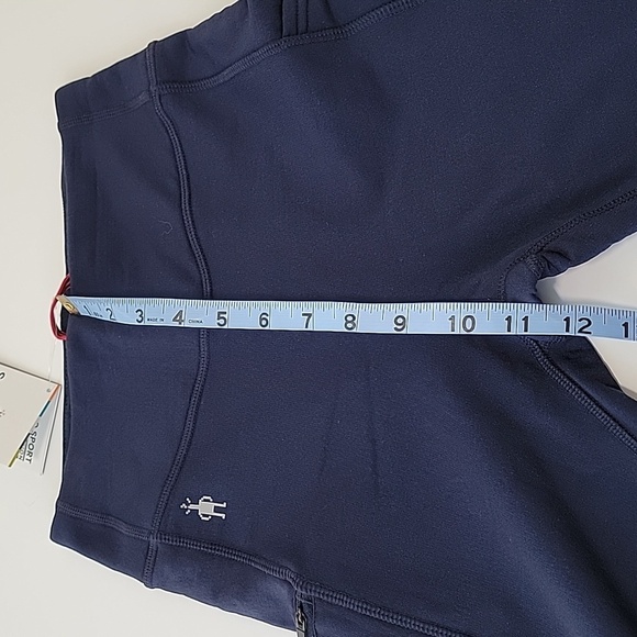 Smartwool Merino Leggings Yoga Pants Tights Sport Fleece Colorblock Navy Red XS - Picture 15 of 16